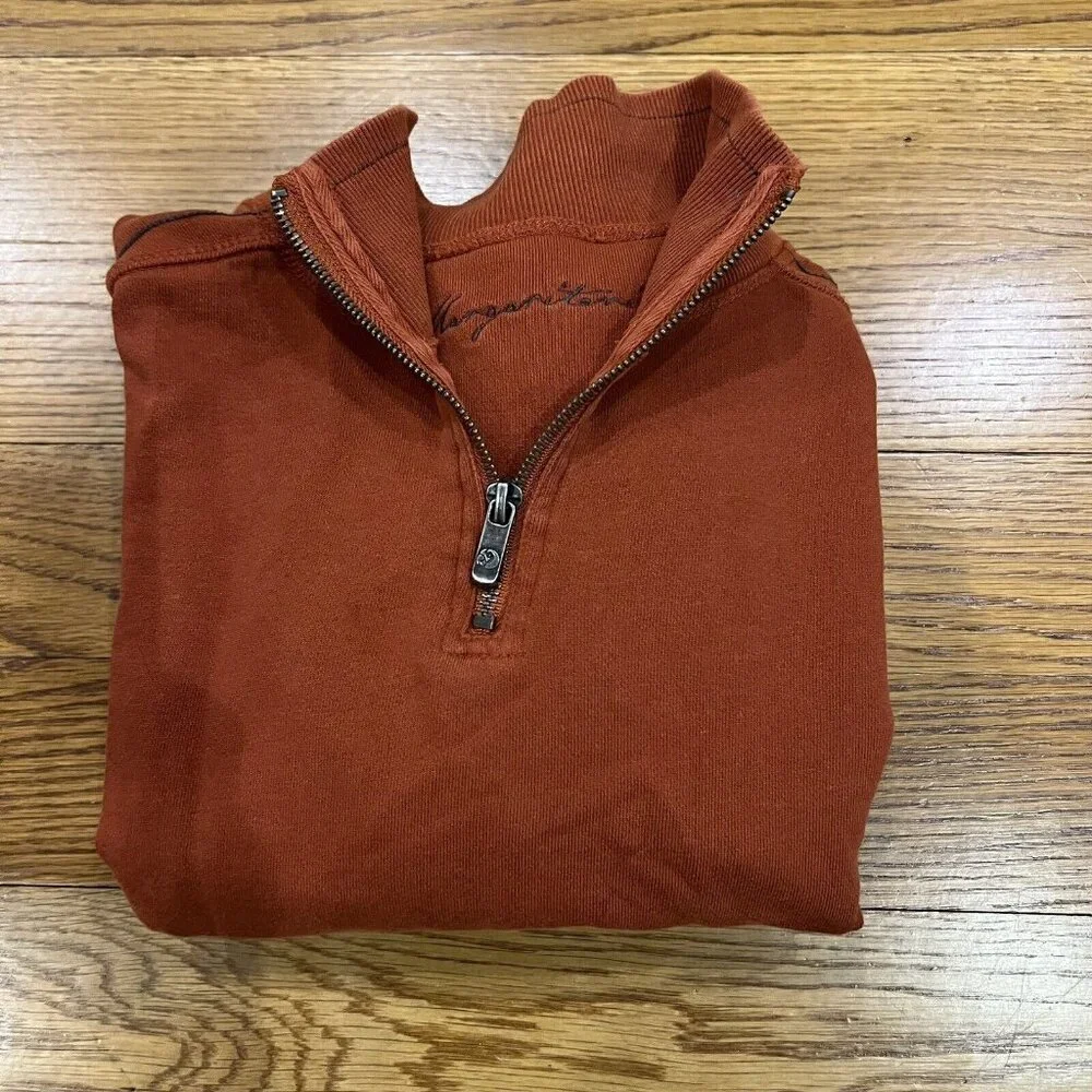 Margaritaville Men's‎ Medium 1/4 Zip Sweater Pullover Jimmy Buffett Size M